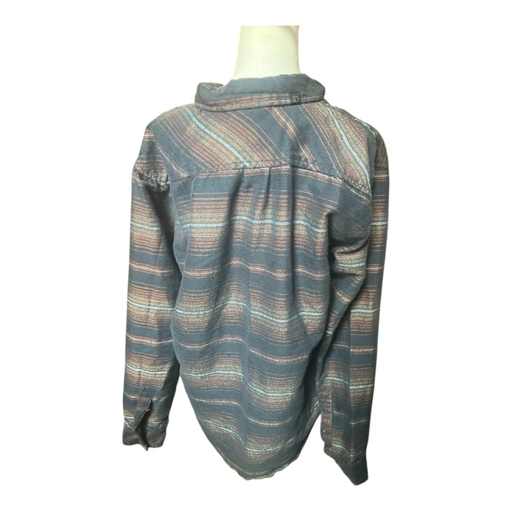 Men's AMBIG Striped Button-Up Long Sleeve Shirt Size XL
